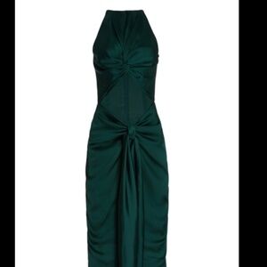 Andrea Iyamah “Mulan” Satin Knot Dress – XS